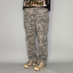 Vintage 90s Digital Military Pants Womens 8L Baggy Fit Tiger Striped Camo